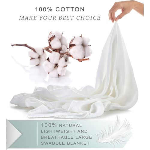  auroville. Muslin Swaddle Blankets - Soft Silky 100% Muslin Cotton Swaddle Blanket for Baby, Large 47 x 47 inches, Set of 2- Flemingo & Elephant Print in Pink & Grey Pattern