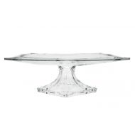 Aurum Crystal 12 Plate Footed Quadron, Decorative Centerpiece Cake Stand, Footed Platter