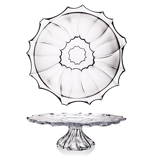  Aurum Crystal AU52105, 14 Plate FTD Plantica Clear, Decorative Centerpiece Cake Stand, Footed Platter