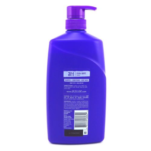  Aussie Shampoo Kids 3-N-1 Shampoo+Conditioner+BodyWash Grape 29.2 Ounce (863ml) (3 Pack)