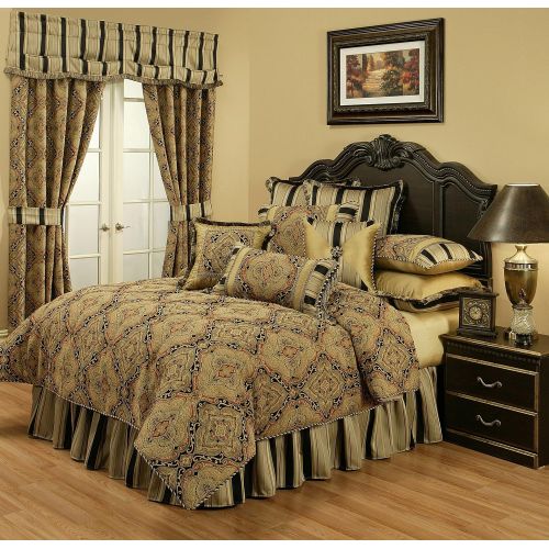  Austin Horn Classics 4-Piece Ravel Bedding Collection, Queen, Multicolored