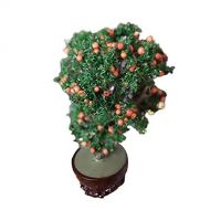 Austinstore Simulation Potted Plant Vivid Accessories Vivid Color Mini Pot Plant Props Supplies for Landscape - Brown