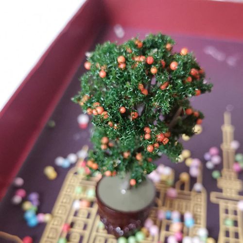  Austinstore Simulation Potted Plant Vivid Accessories Vivid Color Mini Pot Plant Props Supplies for Landscape - Brown