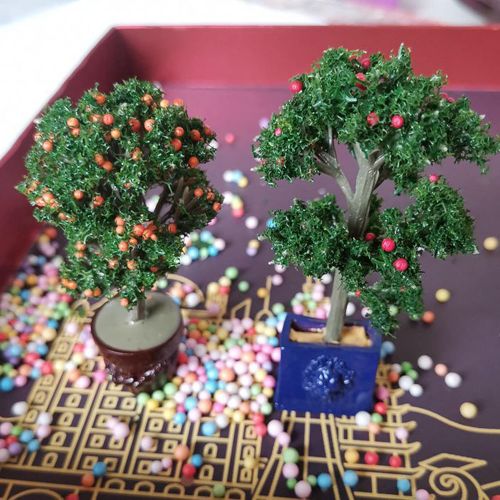  Austinstore Simulation Potted Plant Vivid Accessories Vivid Color Mini Pot Plant Props Supplies for Landscape - Brown