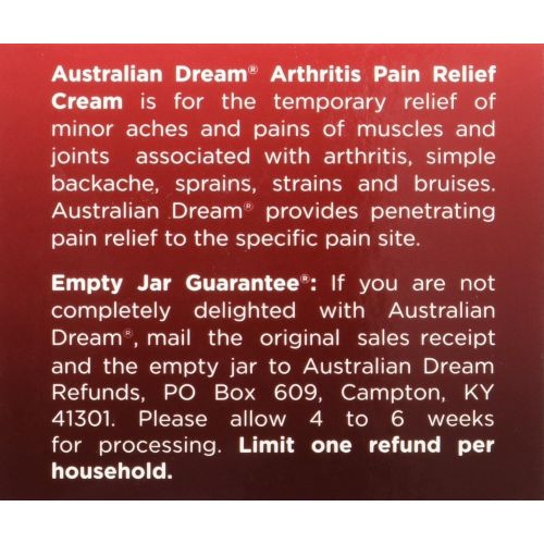  Australian Dream Arthritis Pain Relief Cream, 9 Ounce