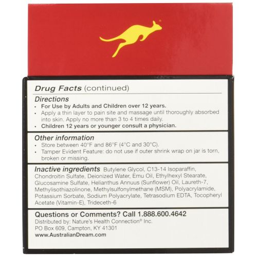  Australian Dream Arthritis Pain Relief Cream, 9 Ounce