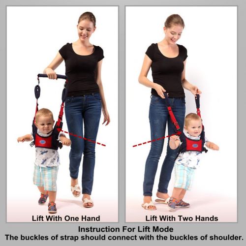  Autbye Baby Walking Assistant Toddler Walking Harness Handle Baby Walker, Standing Up and Walking Learning Helper for Baby, 4 in 1 Functional Safety Walking Walker Harness for Baby 7-24 M