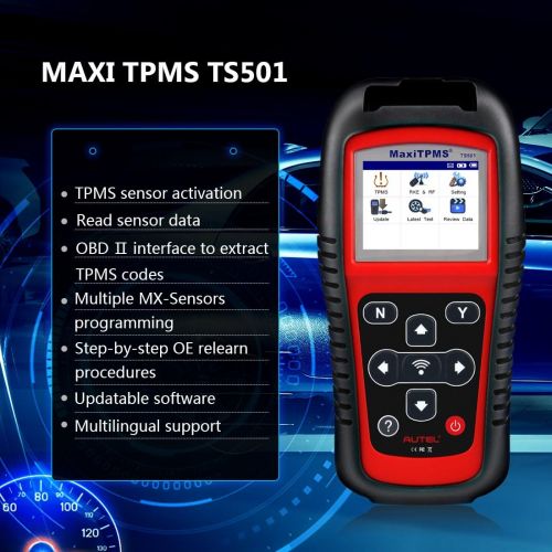  [아마존핫딜][아마존 핫딜] Autel MaxiTPMS TS501 TPMS OBD2 Activation Magnetic Tire Pressure Monitor System Diagnostic Tool TPMS Sensor Check Kit ECU Program Reset Warning Light Professional Tool