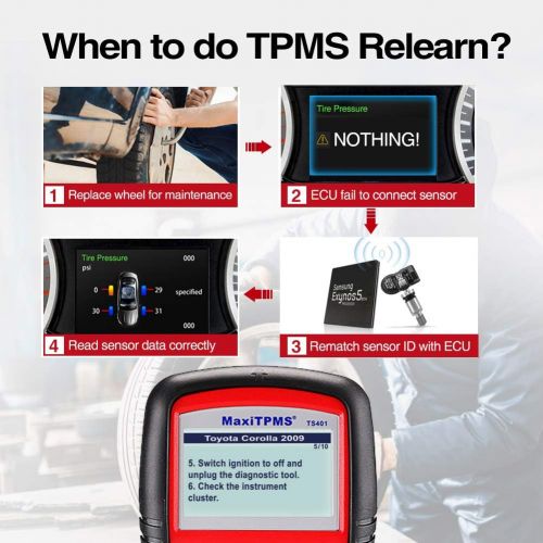  [아마존 핫딜]  [아마존핫딜]Autel TS401 RDKS-Anlerngerat TPMS-Programmiergerat Reifendruckkontrollsystem Anlernwerkzeug fuer Autel Reifendrucksensor, Relearn Auslesen OE-RDKS Sensor, Deutsch verfuegbar