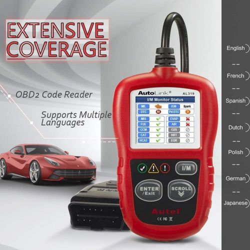  Autel AutoLink AL319 OBD2 Scanner Automotive Engine Fault Code Reader CAN Scan Tool