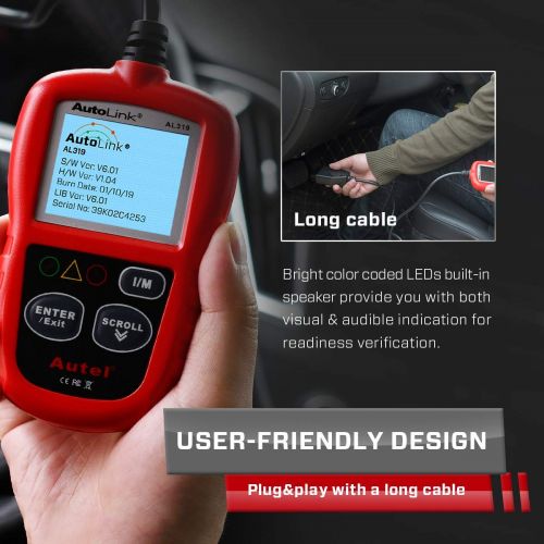  Autel AutoLink AL319 OBD2 Scanner Automotive Engine Fault Code Reader CAN Scan Tool