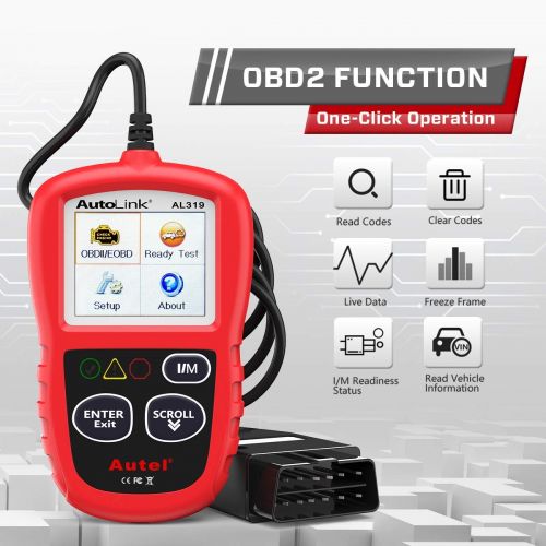  Autel AutoLink AL319 OBD2 Scanner Automotive Engine Fault Code Reader CAN Scan Tool