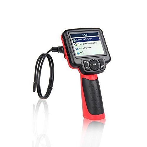  Autel Maxivideo MV400-5.5mm Digital Inspection Camera Video Scope with 0.22 inches Diameter Camera Probe 5 Times Digital Zoom LED Illumination 3.5 LCD Monitor