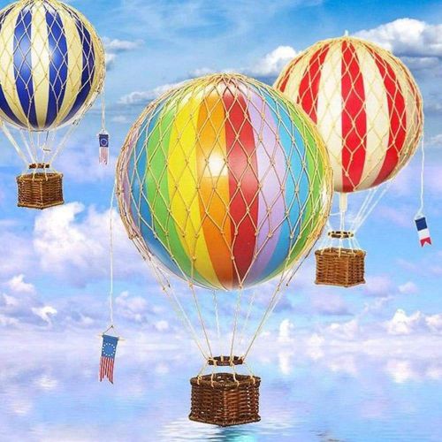 Authentic Models Travels Light Hot Air Balloon Model in True Red