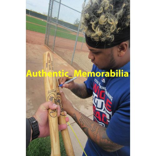  Authentic_Memorabilia Willie Calhoun Autographed Game Used Louisville Slugger Bat W/PROOF, Picture of Willie Signing For Us, PSA/DNA Authenticated