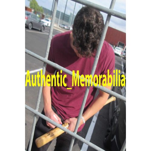  Authentic_Memorabilia Bradley Zimmer Autographed Game Used Louisville Slugger Bat W/PROOF, Picture of Bradley Signing For Us, PSA/DNA Authenticated, 2014 MLB Draft, Top Prospect