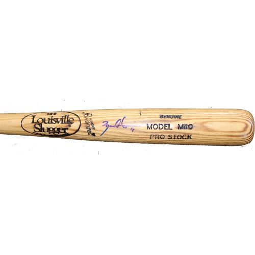  Authentic_Memorabilia Bradley Zimmer Autographed Game Used Louisville Slugger Bat W/PROOF, Picture of Bradley Signing For Us, PSA/DNA Authenticated, 2014 MLB Draft, Top Prospect