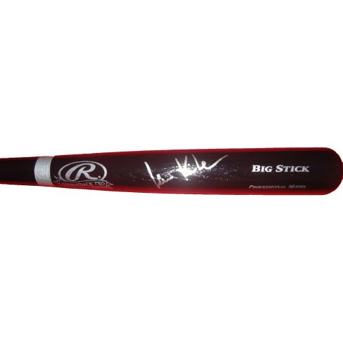  Authentic_Memorabilia Ian Kinsler Autographed Ash Big Stick Bat W/PROOF, Picture of Ian Signing For Us, Detroit Tigers, Texas Rangers, World Series 2010, World Series 2011, All Star, Gold Glove, Silver