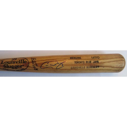  Authentic_Memorabilia Chris Woodward Autographed Game Used Ash Louisville Slugger Bat W/PROOF, Picture of Chris Signing For Us, PSA/DNA Authenticated