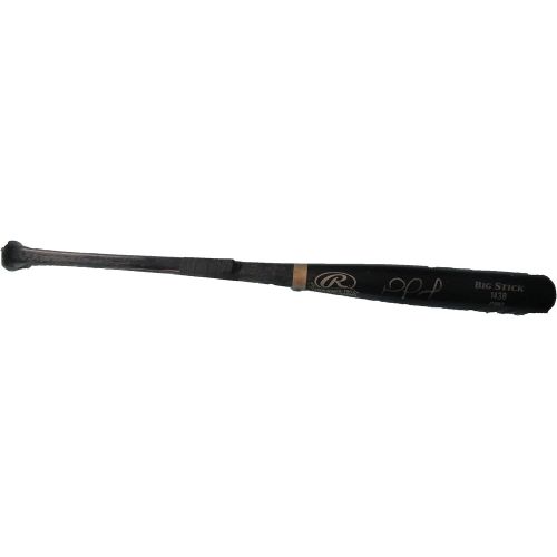  Authentic_Memorabilia Nomar Mazara Autographed Game Used Rawlings Big Stick Bat W/PROOF, Picture of Nomar Signing For Us, Texas Rangers, Top Prospect