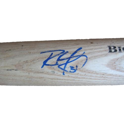  Authentic_Memorabilia Roland Guzman Autographed Game Used Big Stick Bat W/PROOF, Picture of Roland Signing For Us, Top Prospect, PSA/DNA Authenticated
