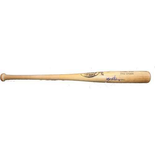  Authentic_Memorabilia Bradley Zimmer Autographed Game Used Louisville Slugger Bat W/PROOF, Picture of Bradley Signing For Us, Cleveland Indians, 2014 MLB Draft, Top Prospect