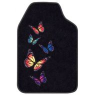 Auto Expressions Monarch Butterflies 2-Piece Floor Mat Set-Black