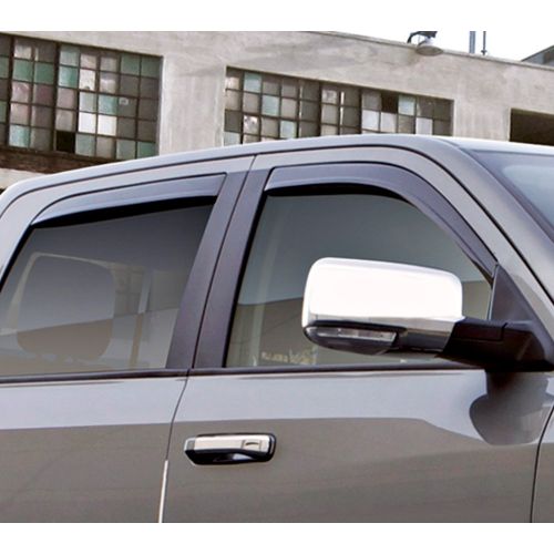  Auto Ventshade 894034 Low Profile Dark Smoke Ventvisor Side Window Deflector, 4-Piece Set for 2007-2018 Jeep Wrangler JK