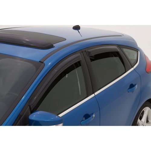  Auto Ventshade 94373 Original Ventvisor Side Window Deflector Dark Smoke, 4-Piece Set for 2012-2018 Ford Focus