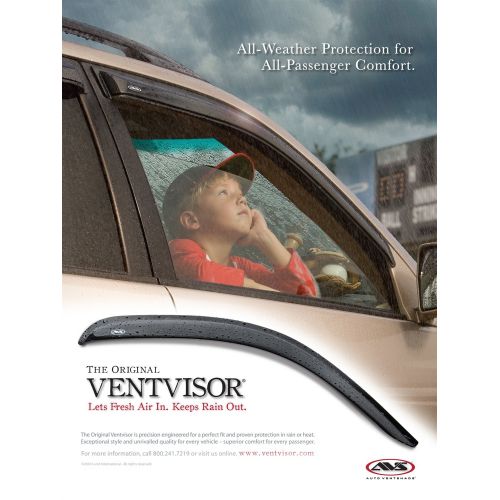  Auto Ventshade 94357 Original Ventvisor Side Window Deflector Dark Smoke, 4-Piece Set for 2001-2007 Toyota Highlander