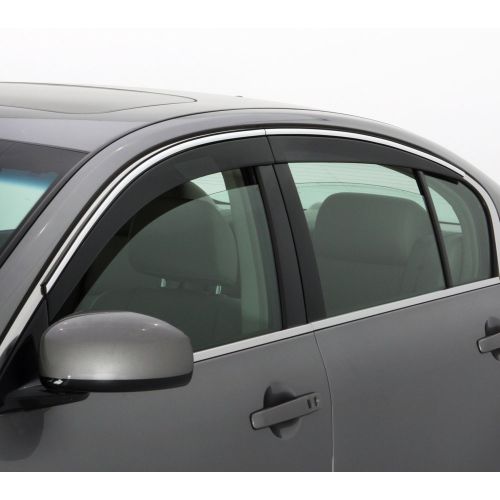  Auto Ventshade 794017 Low Profile Ventvisor Side Window Deflector with Chrome Trim, 4-Piece Set for 2013-2017 Honda Accord