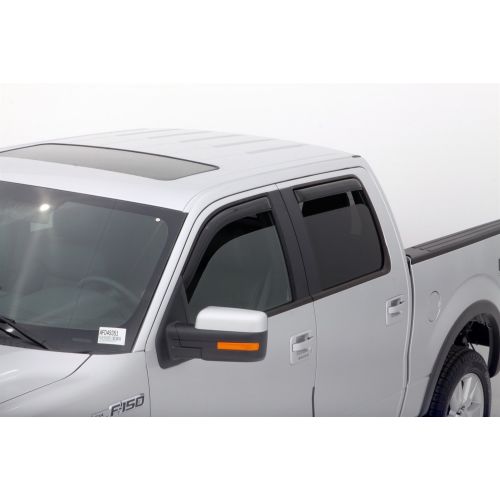  Auto Ventshade 194155 In-Channel Ventvisor Side Window Deflector, 4-Piece Set for 2009-2014 Ford F-150 SuperCrew | Also fits 2010-2014 Raptor SuperCrew