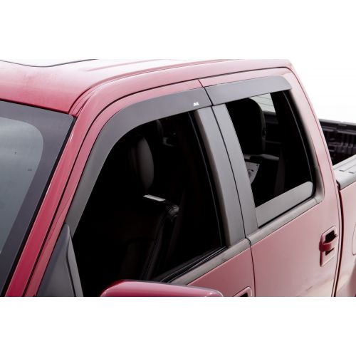  Auto Ventshade 774011 Low Profile Matte Black Ventvisor Side Window Deflector, 4-Piece Set for 2009-2014 Ford F-150 SuperCrew | Also fits 2011-2014 Raptor SuperCrew