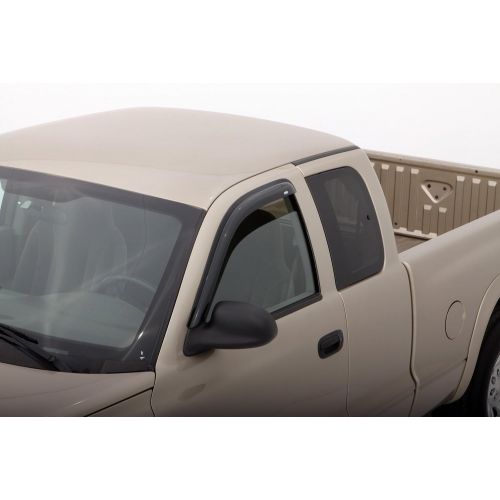  Auto Ventshade 94853 Original Ventvisor Side Window Deflector Dark Smoke, 4-Piece Set for 2000-2004 Dodge Dakota Crew Cab