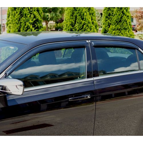  Auto Ventshade 94455 Original Ventvisor Side Window Deflector Dark Smoke, 4-Piece Set for 2003-2008 Pontiac VibeToyota Matrix