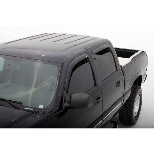  Auto Ventshade 94355 Original Ventvisor Side Window Deflector Dark Smoke, 4-Piece Set for most 2001-2006 GM Full Size Crew Cab Trucks and SUVs - Consult application guide to verify