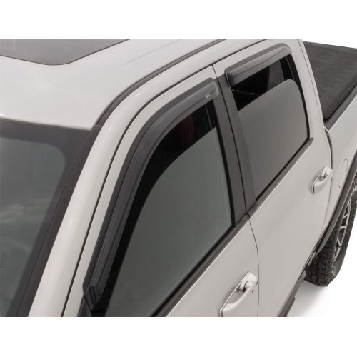  Auto Ventshade 94109 Original Ventvisor Side Window Deflector Dark Smoke, 4-Piece Set for 2009-2018 Dodge 1500 Crew Cab, 2010-2018 Ram 2500 & 3500 wCrew & Mega Cab; 2019 Ram 1500