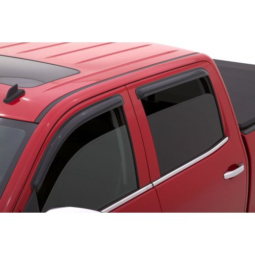  Auto Ventshade 94536 Original Ventvisor Side Window Deflector Dark Smoke, 4-Piece Set for 2014-2018 Silverado & Sierra 1500, 2015-2018 Silverado & Sierra 2500HD-3500HD with Crew Ca