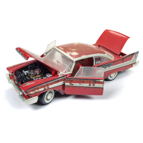  1958 Plymouth Fury Christine Dirty  Rusted Version 118 Diecast Model Car by Autoworld