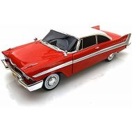 Auto World 1958 Plymouth Fury, Red Silver Screen Machines Christine AWSS102 - 118 Scale diecast Model car
