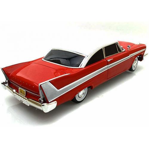  Auto World 1958 Plymouth Fury, Red Silver Screen Machines Christine AWSS102 - 118 Scale diecast Model car