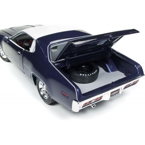  Auto World NEW DIECAST TOYS CAR AUTO WORLD 1:18 AMERICAN MUSCLE - MUSCLE CAR & CORVETTE NATIONALS - 1971 PLYMOUTH SATELLITE SEBRING PLUS PURPLE WITH WHITE TOP AMM1146