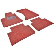 AutoTech Autotech Zone Heavy Duty Custom Fit Car Floor Mat for 2012-2017 Kia Rio and Rio 5, All Weather Protector 4 Piece Set (Red and Black)