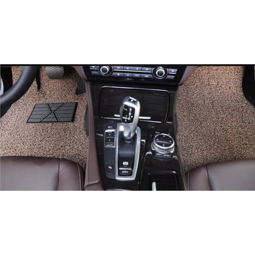  AutoTech Zone Custom Fit Heavy Duty Custom Fit Car Floor Mat for 2014-2018 BMW X5 SUV, All Weather Protector 2 Pieces Front Seat Set (Beige and Brown)