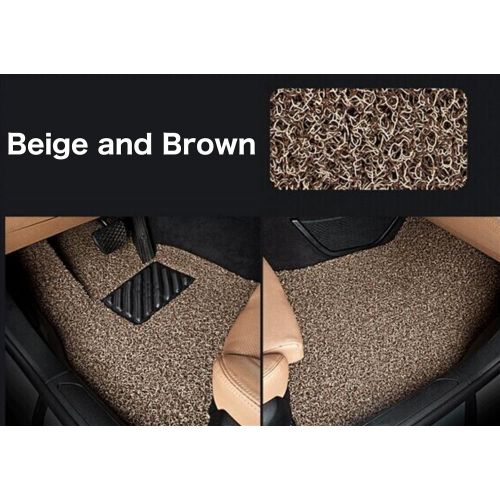  AutoTech Zone Custom Fit Heavy Duty Custom Fit Car Floor Mat for 2014-2018 BMW X5 SUV, All Weather Protector 2 Pieces Front Seat Set (Beige and Brown)