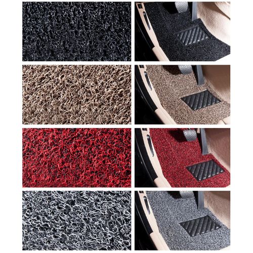  AutoTech Zone Heavy Duty Universal Coil Car Floor Mat, Trim to fit all SUV, Sedan, Coupe, Hatchback, All Weather Protection, Complete Set for 4 pieces car mat, Grey color