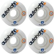 Autobahn Wheel Company Dual Durometer Ultra White/Clear Skateboard Wheels - 52mm 97a (Set of 4)