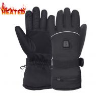Autocastle Heated Gloves Includes 7.4V Li-ion Battery, Rechargeable Camping Hand Warmer Men Woman Mittens for Cold Winter Perfect for Snowboarding Shredding Shoveling Snowballs Riding Climbin