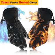 Autocastle Men Women Electric Heated GlovesTouchscreen Heating Gloves,Heat Insulated Thermal Gloves for Climbing Hiking Skiing,3 Heat,Hand Warmer,Black