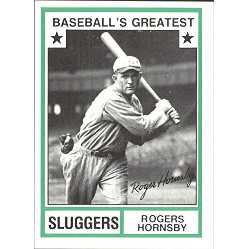  Autograph Warehouse Rogers Hornsby Baseball Card (St. Louis Cardinals) 1982 TCMA Greatest Sluggers #21